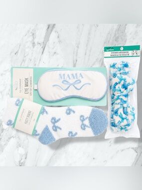 Mama Blue Bow Cozy Spa Bundle Set